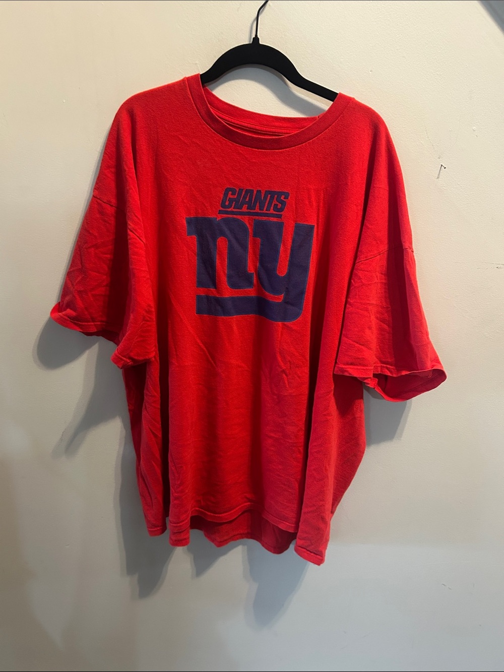 Team Apparel Red Short Sleeve Tee with Blue Giants NY Logo